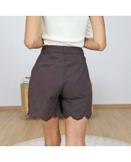 short chocolat femme vue face