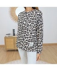 sweat léopard femme face