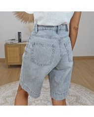 bermuda gris delave femme coupe tendance