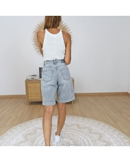 bermuda femme gris delave outfit ete