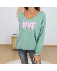 pull elisa love yourself amande femme