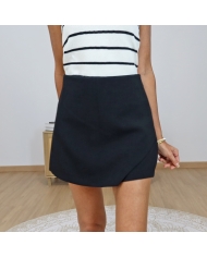 jupe short noire look chic femme