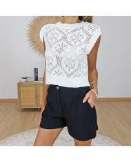 top femme tendance maille