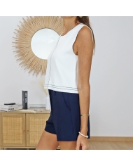 top tiffosi liseré marine detail