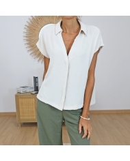 chemisier berto tifosi beige femme