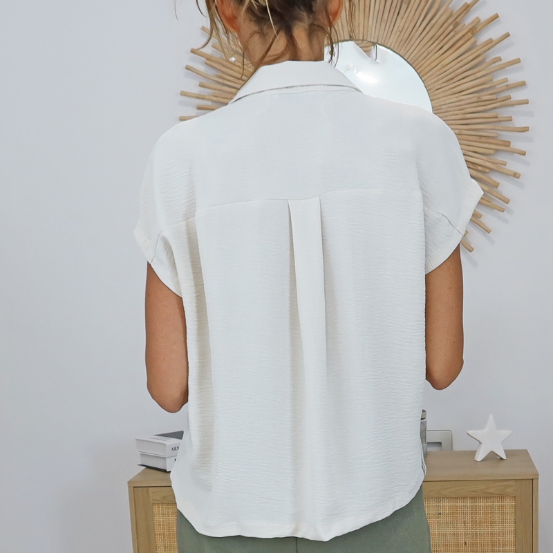 blouse fluide polyester femme été