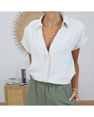 blouse fluide polyester femme été