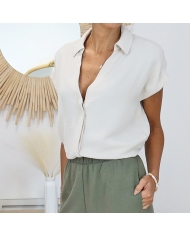 chemisier berto tifosi beige femme