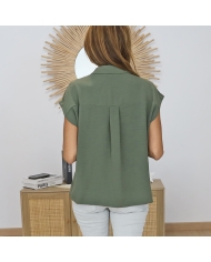 chemisier chic kaki femme tendance