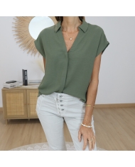 chemisier berto tifosi kaki femme