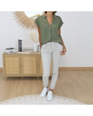 blouse manches courtes femme elegante