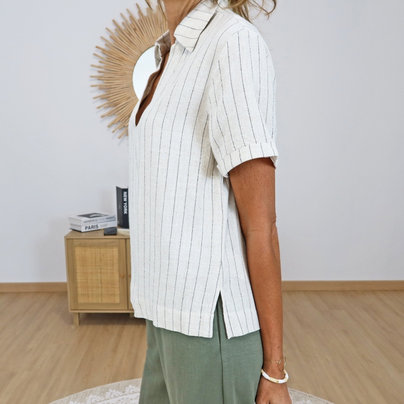 blouse manches courtes fluide femme ete