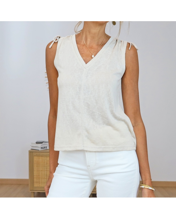 top dubai tirema tifosi beige femme