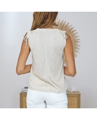 top col v fluide femme ete