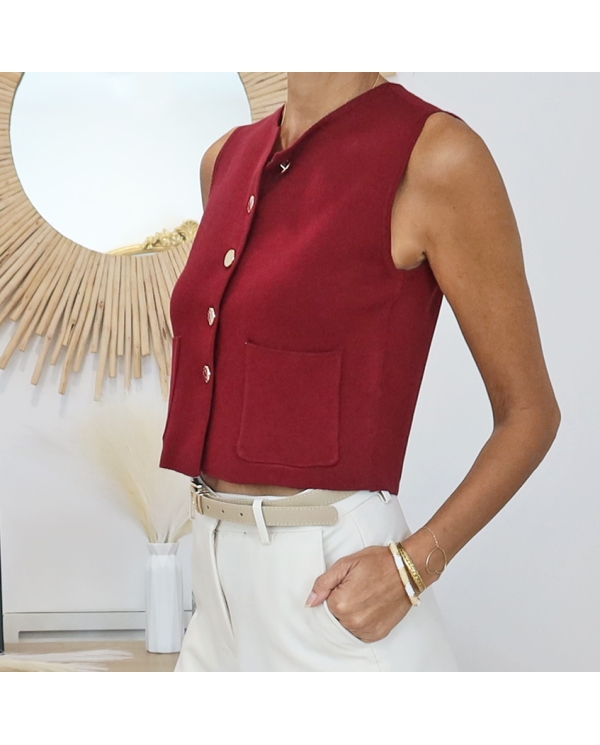 gilet hallow bordeaux tifosi femme