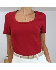 t-shirt gemili bordeaux femme tifosi