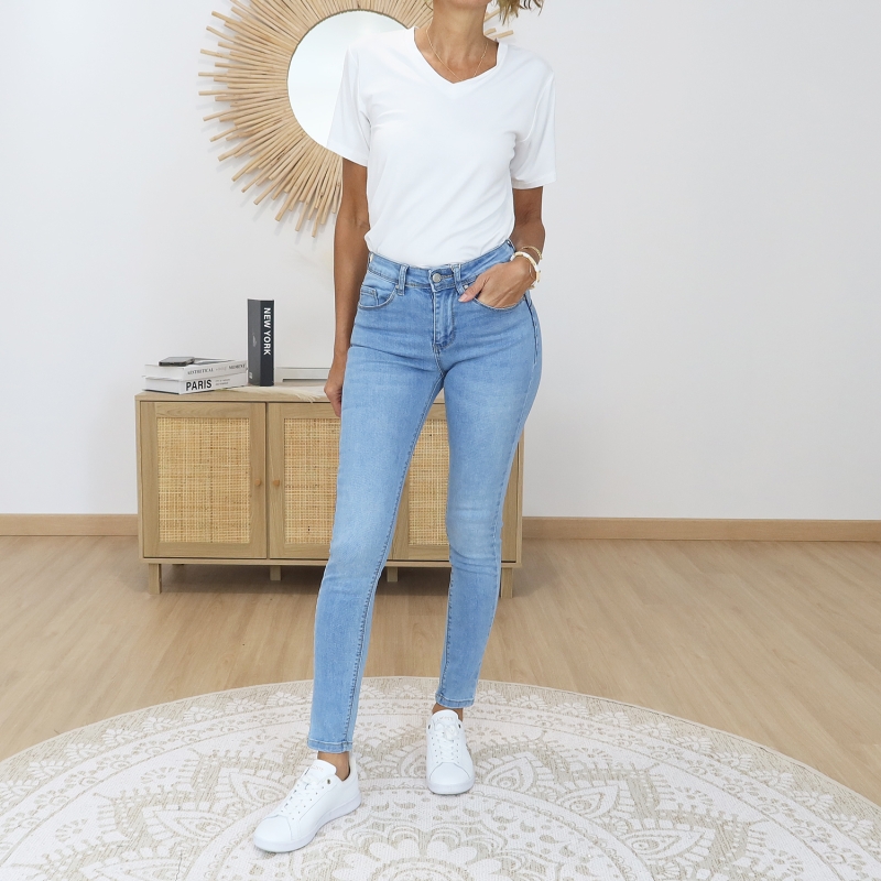 jean femme look casual chic