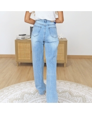 jean femme coupe droite taille haute