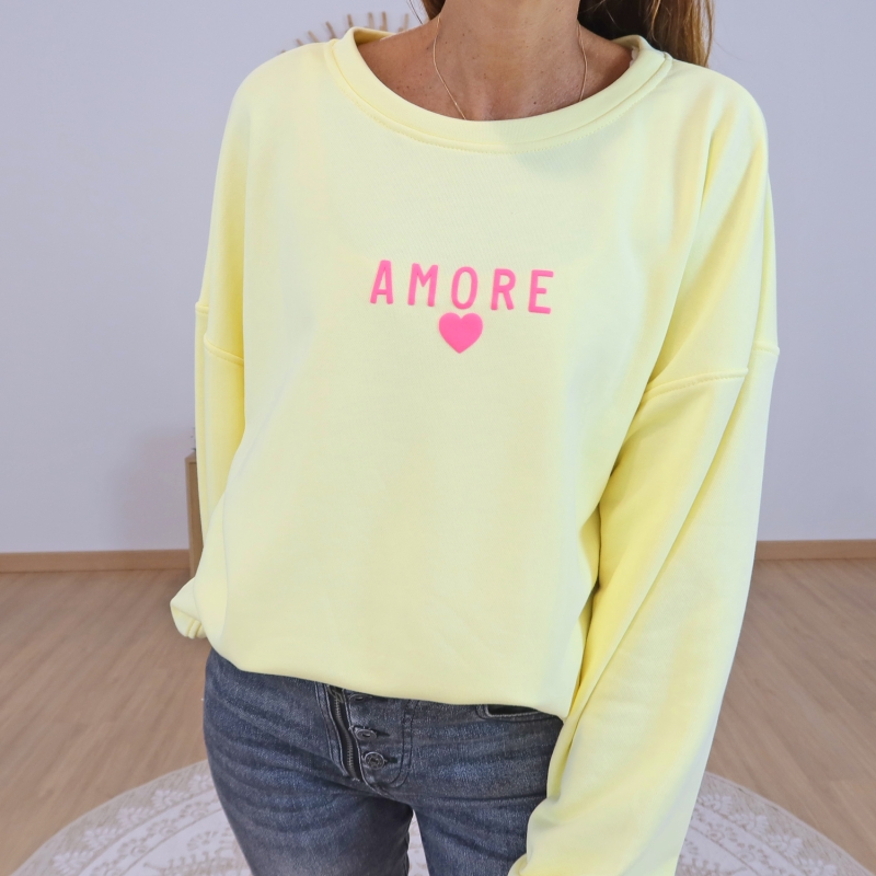 Sweat Amore Heart jaune