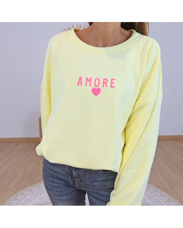 Sweat Amore Heart jaune