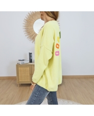 gilet femme inscription relief dos