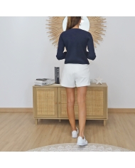 gilet femme look elegant marine