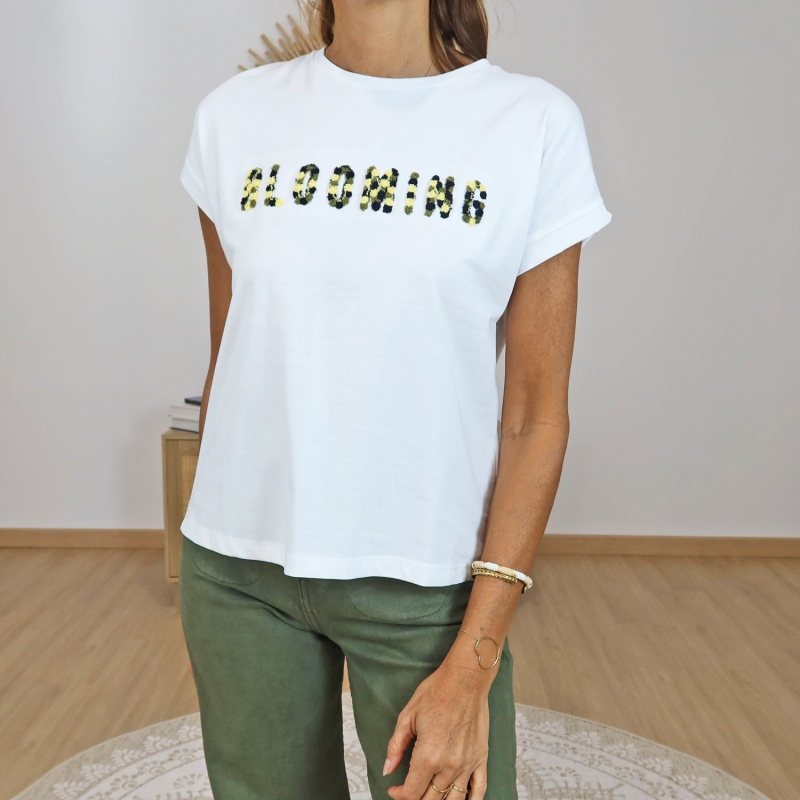 s-thirt swanna tiffosi femme blooming relief