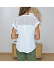 t-shirt femme bouclette relief kaki jaune