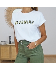 t-shirt swanna tiffosi femme blooming relief