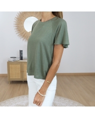 t-shirt cooky kaki femme tiffosi