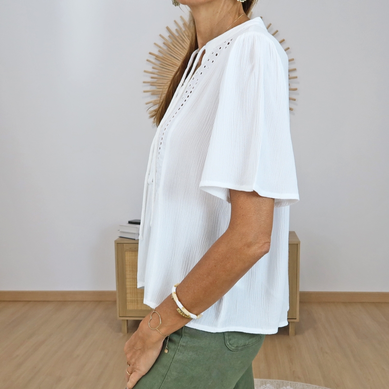 blouse fluide blanche femme ete