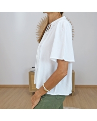 blouse fluide blanche femme ete