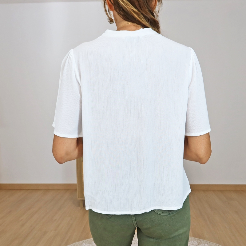 blouse femme decollete lien nouer