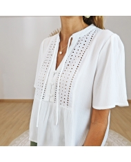 blouse fluide blanche femme ete