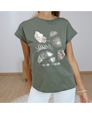 t-shirt kika kaki femme tiffosi