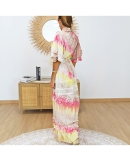 robe boheme volants dentelle femme