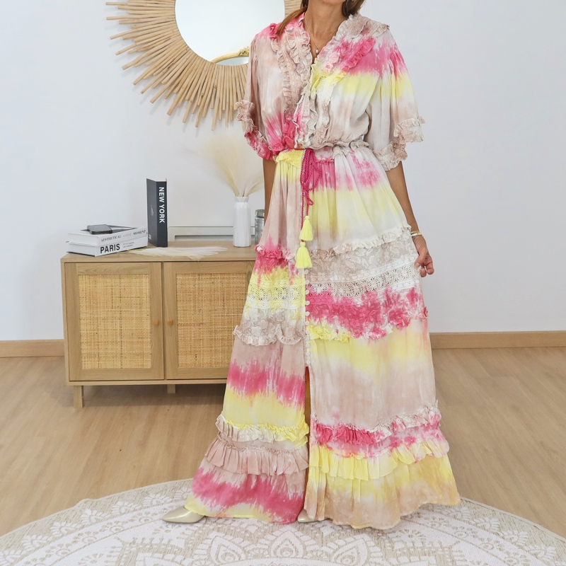 robe longue romantique femme