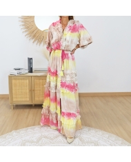 robe longue boheme multicolore femme