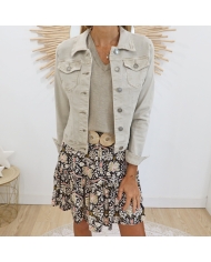 veste femme coupe ajustee beige taupe