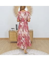 robe longue taille elastique dos femme