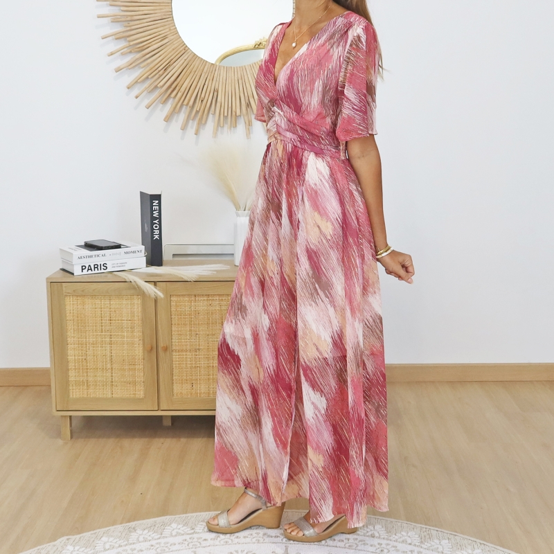 robe longue voile fluide femme