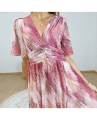 robe longue decollete croise femme