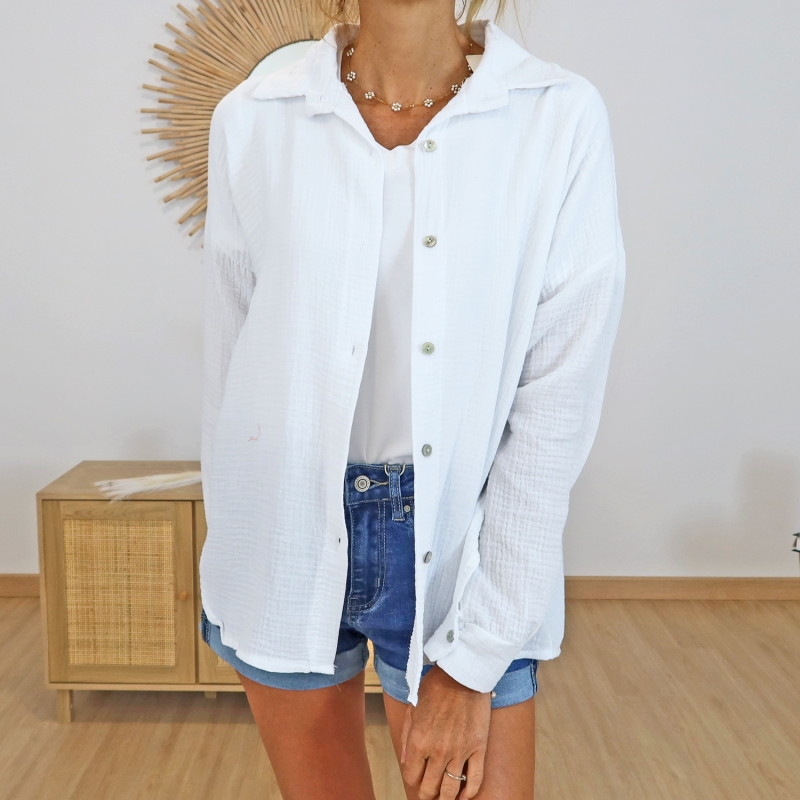 chemise femme coupe droite ete