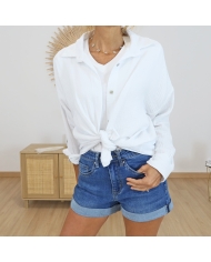 chemise blanche gaze coton fluide