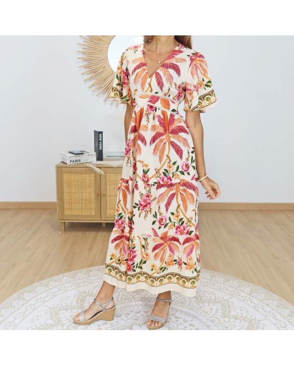 robe longue fleurie femme bohème