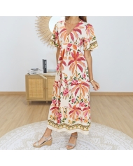 robe longue fleurie femme bohème