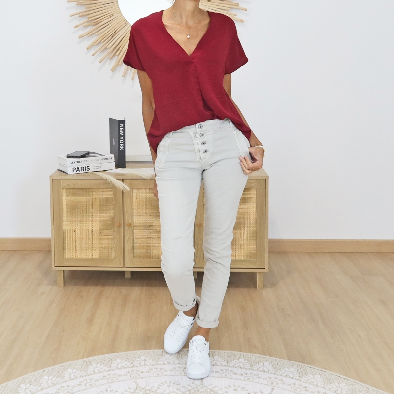 top coupe droite femme