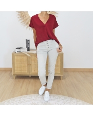 top coupe droite femme