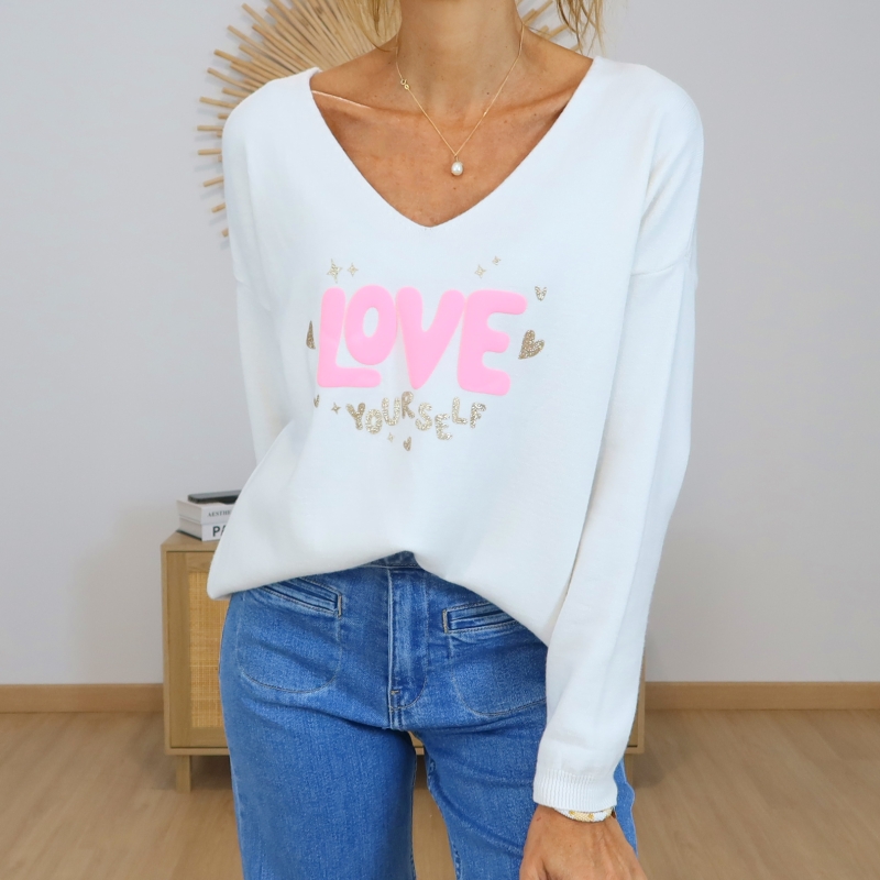 pull message femme love