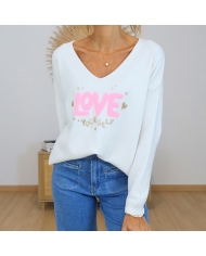 pull message femme love